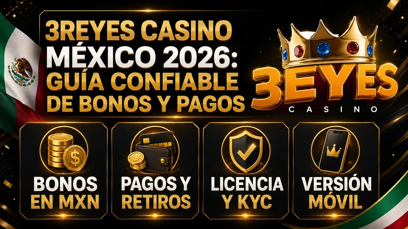Guía de bonos y pagos de 3reyes casino México 2026